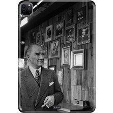 Adasena Apple iPad Pro 12.9" 4.nesil (MY2H2TU/A) Kılıf Tablet Için Desenli Silikon Kapak - Asil Atatürk