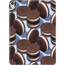 Adasena iPad Air M2 11" 6.nesil MUWC3TU/A Kılıf Tablet Için Desenli Silikon Kapak - Cookies