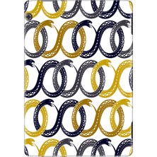 Adasena Huawei Mediapad T5 10.1" Kılıf Tablet Için Desenli Silikon Kapak - Snake