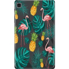 Adasena Samsung Galaxy Tab A7 Lite SM-T220 Kılıf Tablet Için Desenli Silikon Kapak - Pinkflamingo