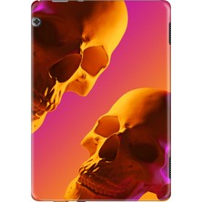 Adasena Huawei Mediapad T5 10.1" Kılıf Tablet Için Desenli Silikon Kapak - Iskeletkolaj