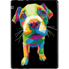 Adasena Huawei Mediapad T5 10.1" Kılıf Tablet Için Desenli Silikon Kapak - Yavru Pitbull