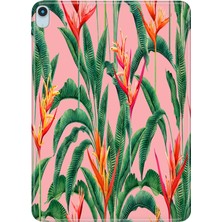 Adasena iPad Air M2 11" 6.nesil MUWC3TU/A Kılıf Tablet Için Desenli Silikon Kapak - Cennet Çiçekleri