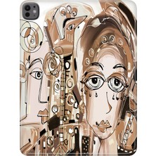 Adasena iPad Pro 11" (M4) MVV93TU/A Kılıf Tablet Için Desenli Silikon Kapak - Karmasuratlar