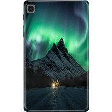 Adasena Samsung Galaxy Tab A7 Lite SM-T220 Kılıf Tablet Için Desenli Silikon Kapak - Kuzey Işıkları