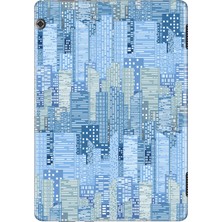 Adasena Huawei Mediapad T5 10.1" Kılıf Tablet Için Desenli Silikon Kapak - Towers