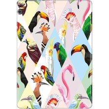 Adasena Huawei Mediapad T5 10.1" Kılıf Tablet Için Desenli Silikon Kapak - Kuş Bahçesi