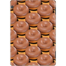 Adasena Huawei Mediapad T5 10.1" Kılıf Tablet Için Desenli Silikon Kapak - Kakao