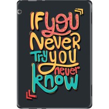 Adasena Huawei Mediapad T5 10.1" Kılıf Tablet Için Desenli Silikon Kapak - Deneme