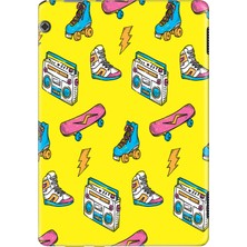 Adasena Huawei Mediapad T5 10.1" Kılıf Tablet Için Desenli Silikon Kapak - Kay Kay