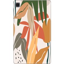 Adasena Samsung Galaxy Tab A7 Lite SM-T220 Kılıf Tablet Için Desenli Silikon Kapak - Minimal Bitkiler