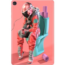 Adasena Huawei Matepad T10S-4 10.1" Kılıf Tablet Için Desenli Silikon Kapak - Retro Astronot