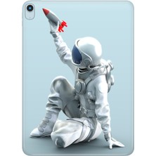 Adasena iPad Air M2 11" 6.nesil MUWC3TU/A Kılıf Tablet Için Desenli Silikon Kapak - Roket