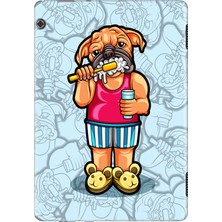 Adasena Huawei Mediapad T5 10.1" Kılıf Tablet Için Desenli Silikon Kapak - Pug