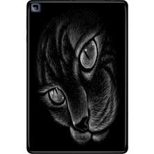 Adasena Honor Pad X8 10.1" Kılıf Tablet Için Desenli Silikon Kapak - Siyah Kedi
