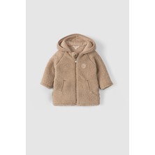 Little Gusto Wellsoft Kapüşonlu Bebek Ceket Bej
