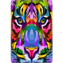 Adasena Honor Pad X8 10.1" Kılıf Tablet Için Desenli Silikon Kapak - Retro Aslan