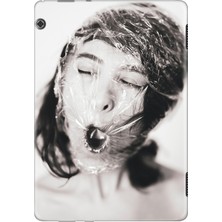 Adasena Huawei Mediapad T5 10.1" Kılıf Tablet Için Desenli Silikon Kapak - Nefessiz