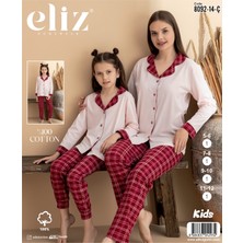 Eliz Anne Kız % 100 Cotton Uzun Kollu Pijama Takımı