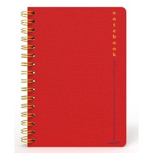 Melimelek Çizgili Defter Kırmızı (Bez Ciltli) - Ceyda Düvenci