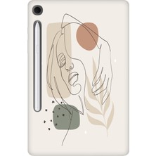 Adasena Samsung Galaxy Tab S10 Lite SM-X400 10.9" Kılıf Tablet Için Desenli Silikon Kapak - Kadınsiluet