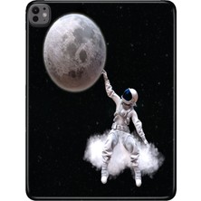 Adasena iPad Pro M5 2025 13" Kılıf Tablet Için Desenli Silikon Kapak - Astronot Stil