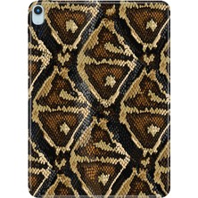Adasena iPad Air M2 11" 6.nesil MUWC3TU/A Kılıf Tablet Için Desenli Silikon Kapak - Yılan Derisi