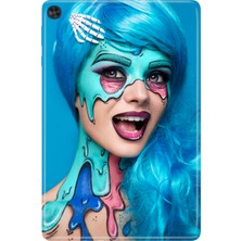 Adasena Huawei Matepad T10S-4 10.1" Kılıf Tablet Için Desenli Silikon Kapak - Zombi Portre