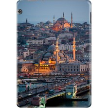 Adasena Huawei Mediapad T5 10.1" Kılıf Tablet Için Desenli Silikon Kapak - Galata