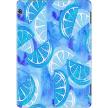 Adasena Huawei Mediapad T5 10.1" Kılıf Tablet Için Desenli Silikon Kapak - Melon