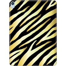 Adasena iPad Air M2 11" 6.nesil MUWC3TU/A Kılıf Tablet Için Desenli Silikon Kapak - Gold Kaplan