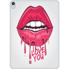 Adasena iPad Air M2 11" 6.nesil MUWC3TU/A Kılıf Tablet Için Desenli Silikon Kapak - I Love U