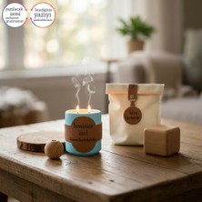 Miaju Sevgililer Için Çok Özel Tasarım, Isim ve Mesaj Yazılabilen  Çift Alev Özellikli Hediyelik Mum, Mavi