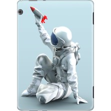 Adasena Huawei Mediapad T5 10.1" Kılıf Tablet Için Desenli Silikon Kapak - Roket