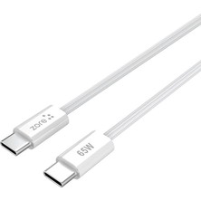 Bilişim Aksesuar Beyaz Vol Serisi Type-C To Type-C Pd Şarj ve Data Kablosu 65W 3A 1 Metre