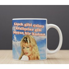 Sartre Art "seda Sayan" Kraliçeler Gibi Tasarımlı Eğlenceli Tasarımlı Porselen Hediyelik Kupa Bardak