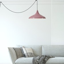 Bamyum Champion Lila Fişe Takılabilir Tekli Avize Sarkıt Salon Mutfak Oturma Odası Aydınlatma Sarkıt Lamba
