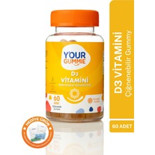 D3 Vitamini Gummies 60 Tablet Portakal Aromalı Çiğnenebilir Formda Sağlıklı Yaşam İçin