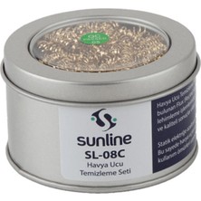 Sunline SL-08C Havya Ucu Temizleme Seti - Kutulu Temizleme Tel + Flux Reçineli