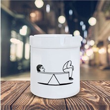 Sartre Art Çizimsel Küllük Yalnız Adam Baskılı Kül Tablası