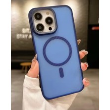 Kılıf House Iphone Uyumlu Metal Çerçeveli Mat Şeritli Magsafe Destekli Kılıf