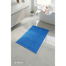 Anılsan Turkuaz Greek Ayak Havlusu - 50x70 Cm, 245 Gr, %100 Pamuk, Spa Ve Otel Banyo Paspası