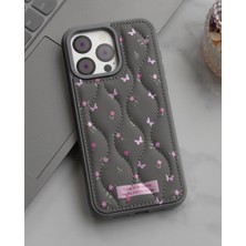 Kılıf House Iphone Uyumlu Kapitone Çiçek Desenli Kılıf