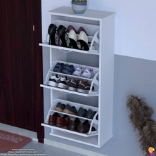 Modilayn VARBİ Asma Kapı Önü 52x 115x 26 cm’ lik 3 Düşer Kapak 6 Göz Bölmeli Ayakkabılık