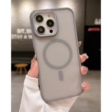 Kılıf House Iphone Uyumlu Metal Çerçeveli Mat Şeritli Magsafe Destekli Kılıf
