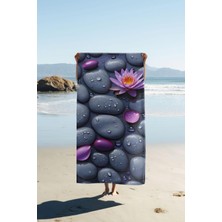 Dolce Mariee Dijital Baskı Plaj Deniz Havlusu Modern Desenli Peştamal (80X160 Cm) HVL0059