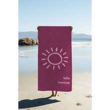Dolce Mariee Dijital Baskı Plaj Deniz Havlusu Hello Sunshine Desenli Peştamal HVL0003