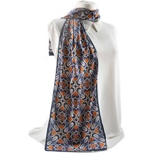 I12 Çiçek Desenli Fular 30X140