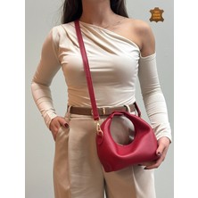 MaVaux Capsule %100 Hakiki Deri Şık Tasarım Mini Çapraz Çanta, Omuz Çantası