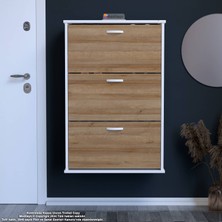 Modilayn Varbi Asma Antre Hol 72X115X26 Cm’ Lik 3 Düşer Kapak 6 Göz Bölmeli Ayakkabılık